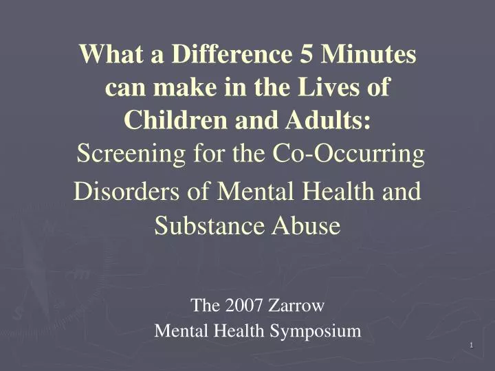 the 2007 zarrow mental health symposium