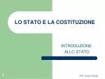 LO STATO E LA COSTITUZIONE - slide 1