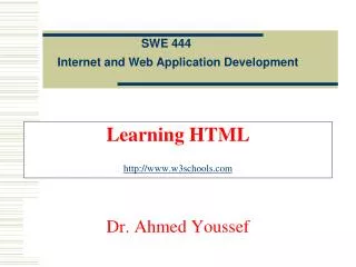 Learning HTML w3schools