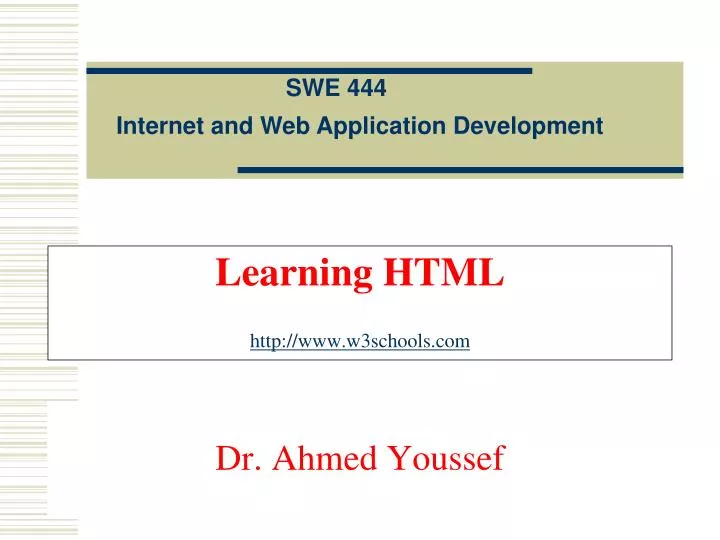 learning html http www w3schools com