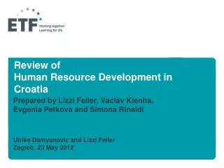 Review of Human Resource Development in Croatia