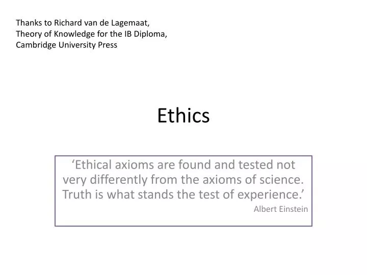 ethics