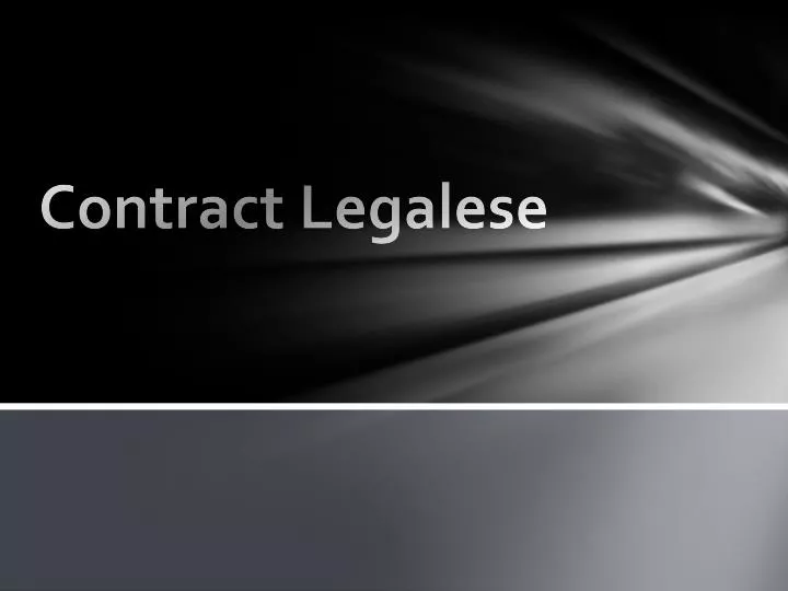 contract legalese