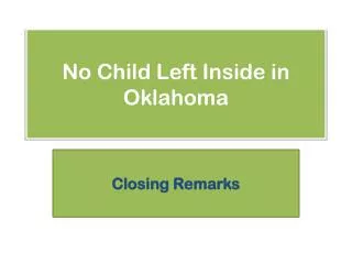 No Child Left Inside in Oklahoma