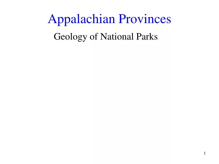 appalachian provinces