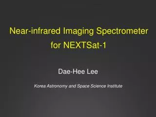 Near-infrared Imaging Spectrometer for NEXTSat-1