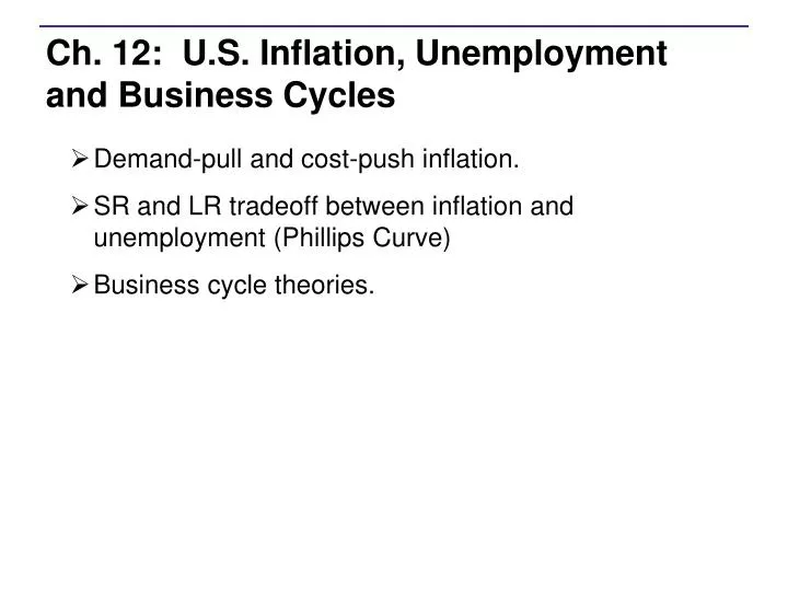 ch 12 u s inflation unemployment and business cycles