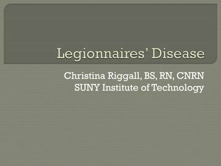 legionnaires disease