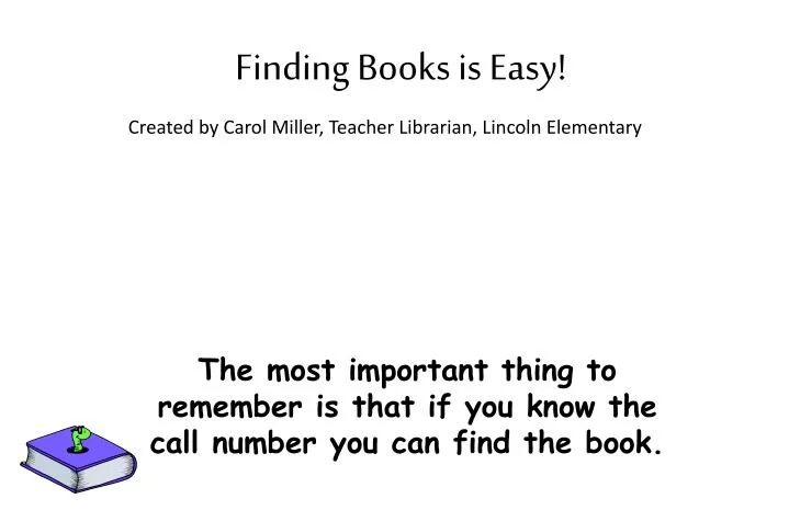 finding books is easy