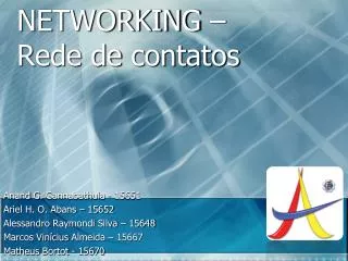 networking rede de contatos