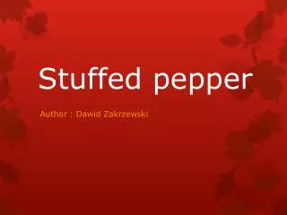 Stuffed pepper