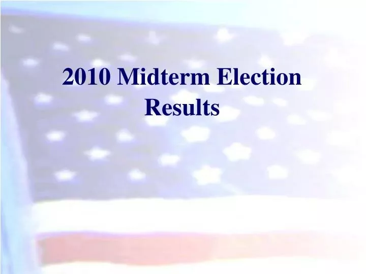 2010 midterm election results