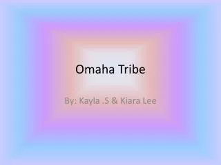 Omaha Tribe