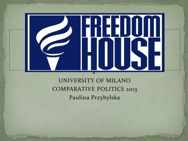 university of milano comparative politics 2013 paulina przybylska