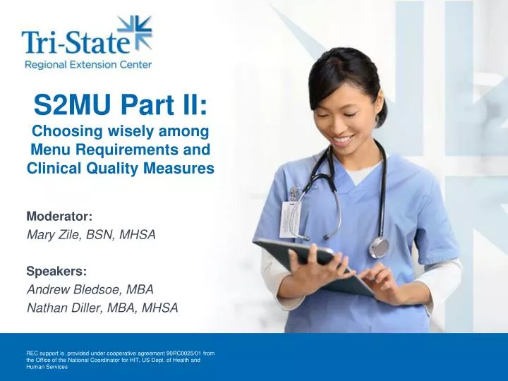 s2mu part ii choosing wisely among menu requirements and clinical quality measures