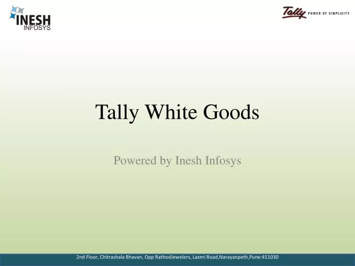 tally white goods