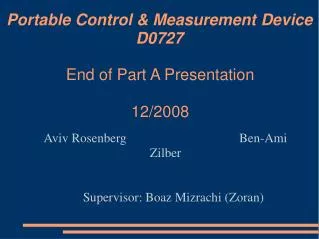 Portable Control &amp; Measurement Device D0727
