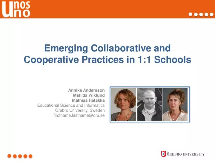 emerging collaborative and cooperative practices in 1 1 schools