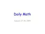 Daily Math - slide 1