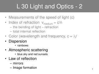 L 30 Light and Optics - 2
