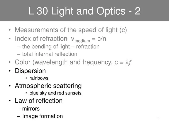 l 30 light and optics 2