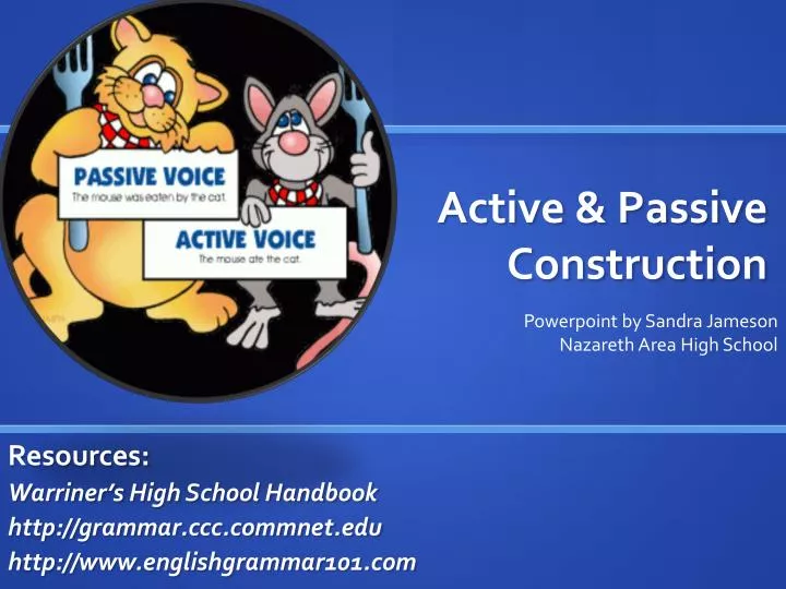 active passive construction