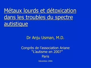 m taux lourds et d toxication dans les troubles du spectre autistique