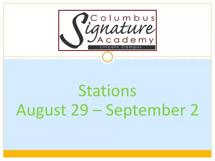 stations august 29 september 2