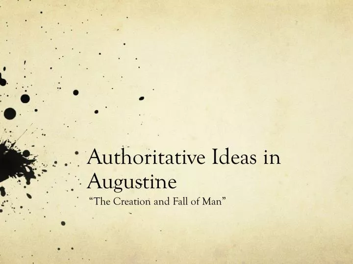 authoritative ideas in augustine