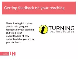 Getting feedback on your teaching