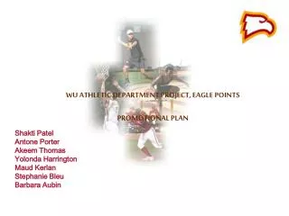 WU ATHLETIC DEPARTMENT PROJECT, EAGLE POINTS PROMOTIONAL PLAN