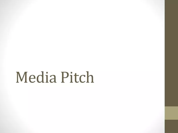 media pitch