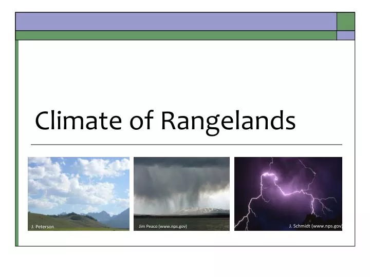 climate of rangelands