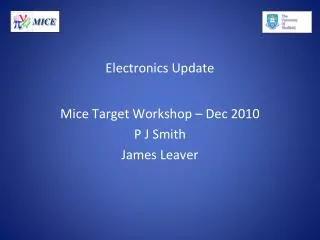 Electronics Update