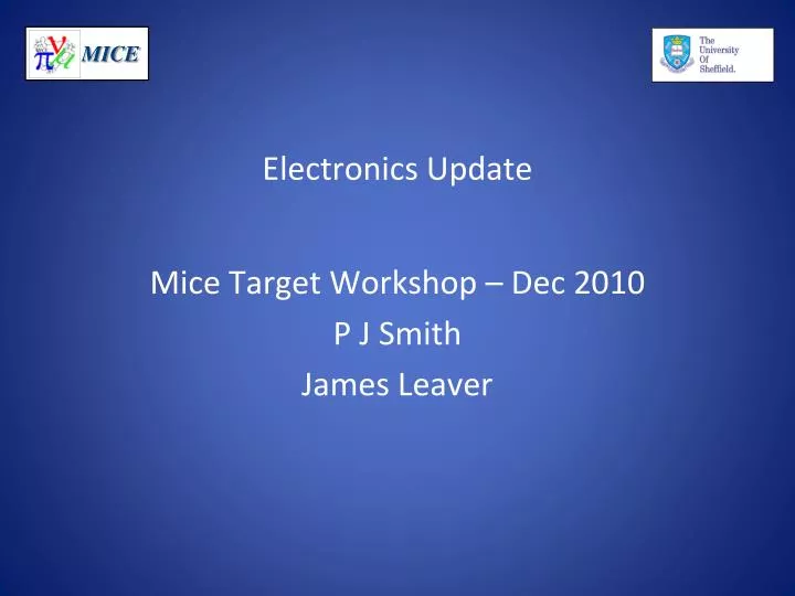 electronics update