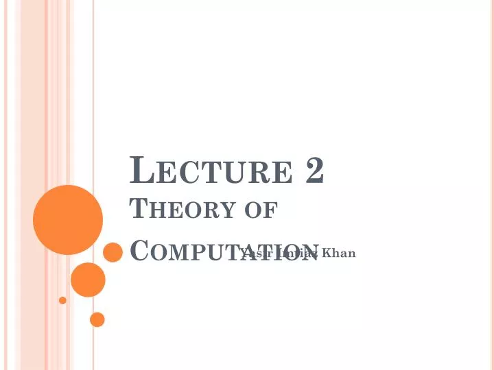 lecture 2 theory of computation