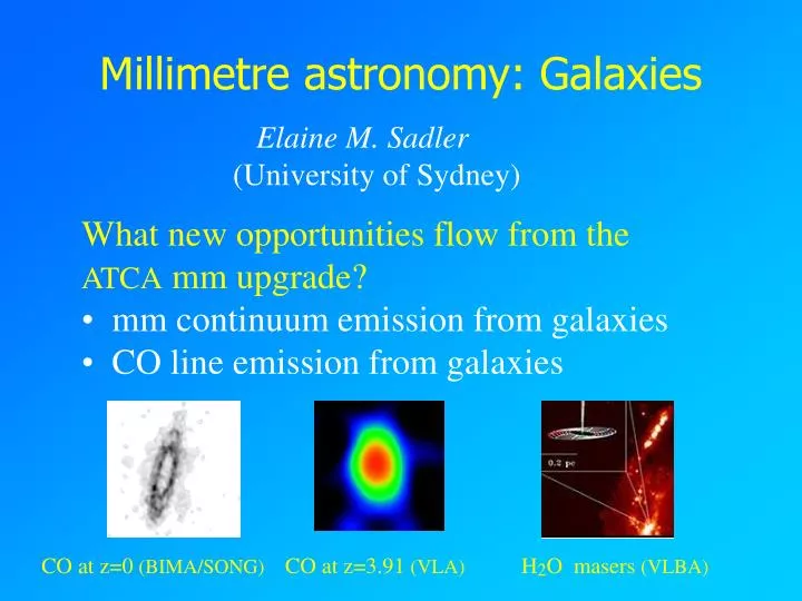 millimetre astronomy galaxies