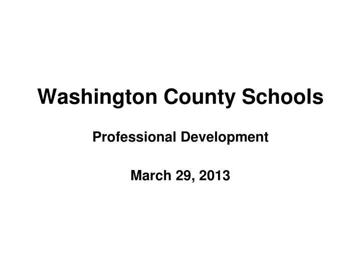 washington county schools