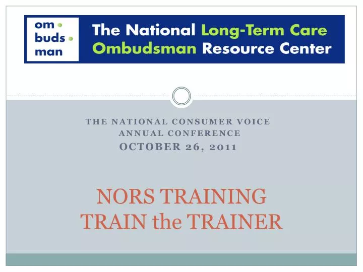 nors training train the trainer