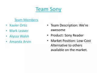 Team Sony