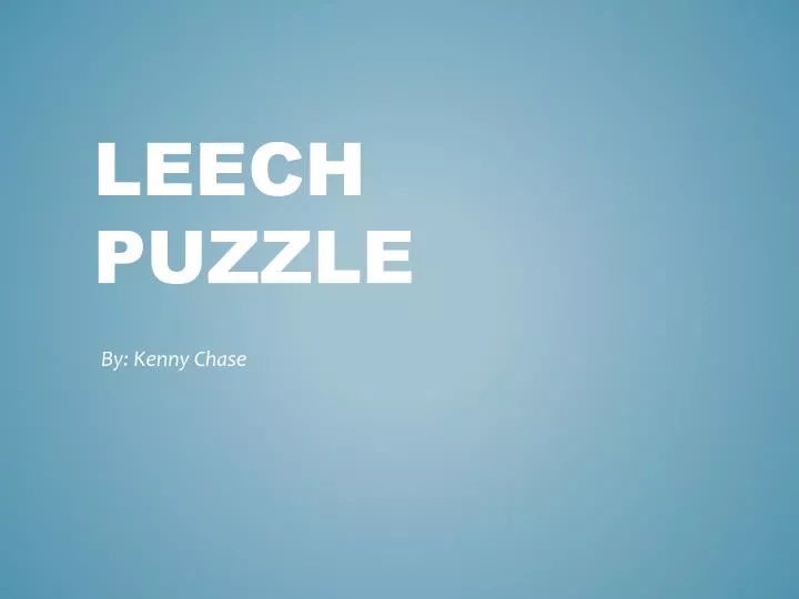 leech puzzle
