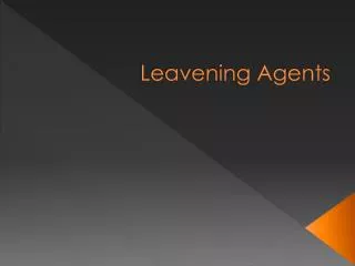 Leavening Agents