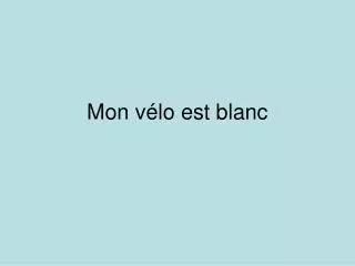 mon v lo est blanc