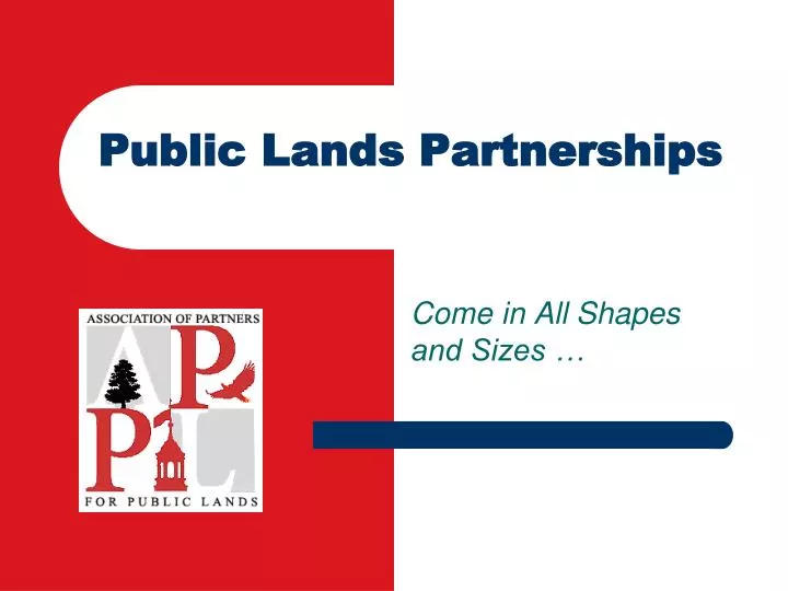 public lands partnerships