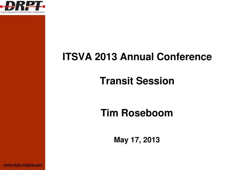 itsva 2013 annual conference transit session