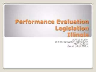 Performance Evaluation Legislation Illinois