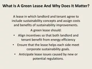 What Is A Green Lease And Why Does It Matter?