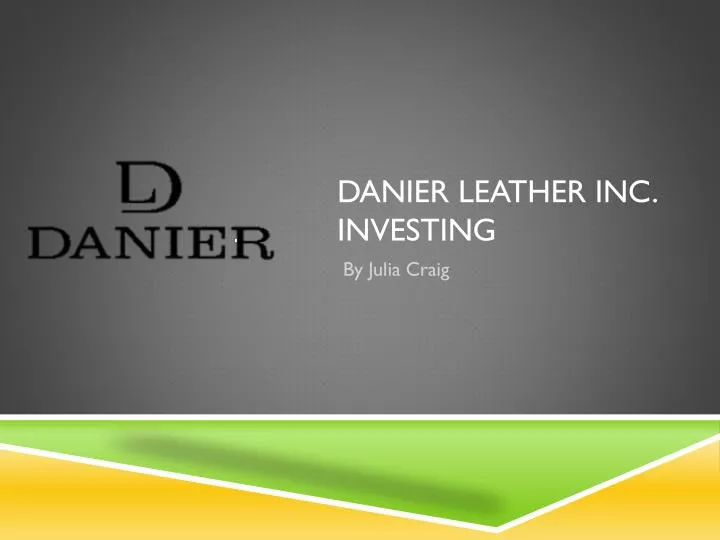 danier leather inc investing