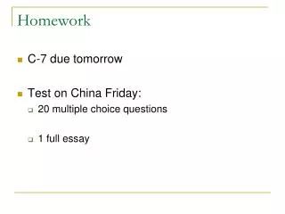 homework