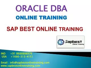 ORACLE DBA ONLINE TRAINING | ORACLE DBA Project Support | OR